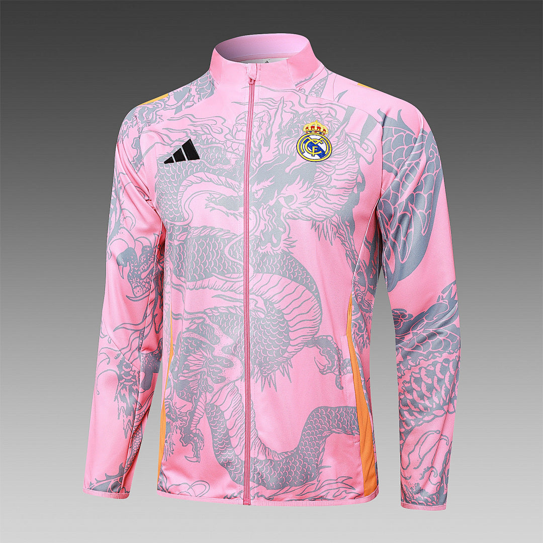 Survêtement Ensemble Veste Longue Real Madrid Rose 2024/25
