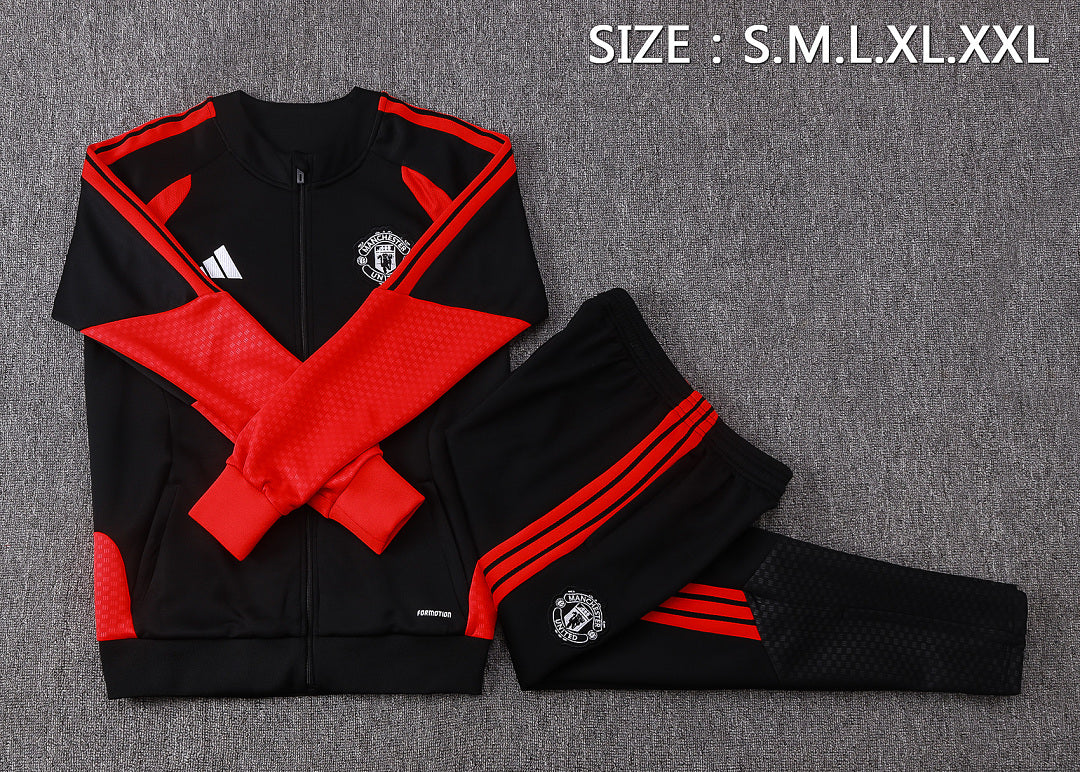 Survêtement Ensemble Veste Manchester United Noir et Rouge