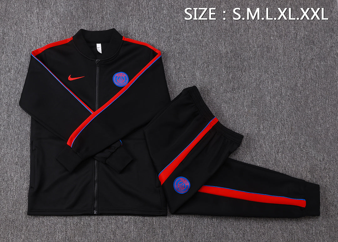 Survêtement Ensemble Veste Paris Noir et Rouge