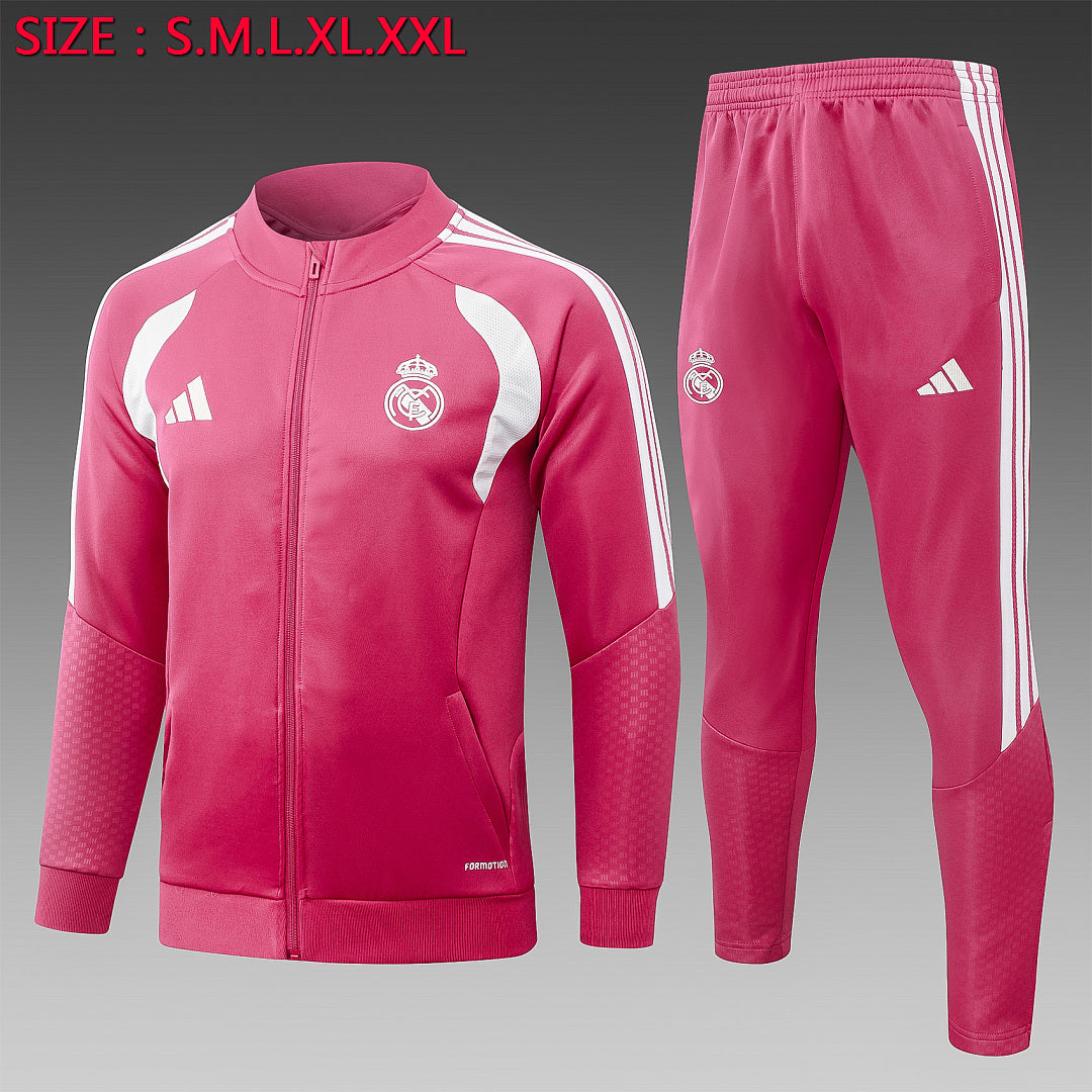 Survêtement Ensemble Veste Zippée Real Madrid Rose