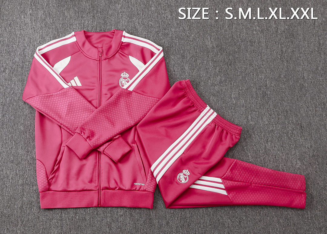 Survêtement Ensemble Veste Zippée Real Madrid Rose
