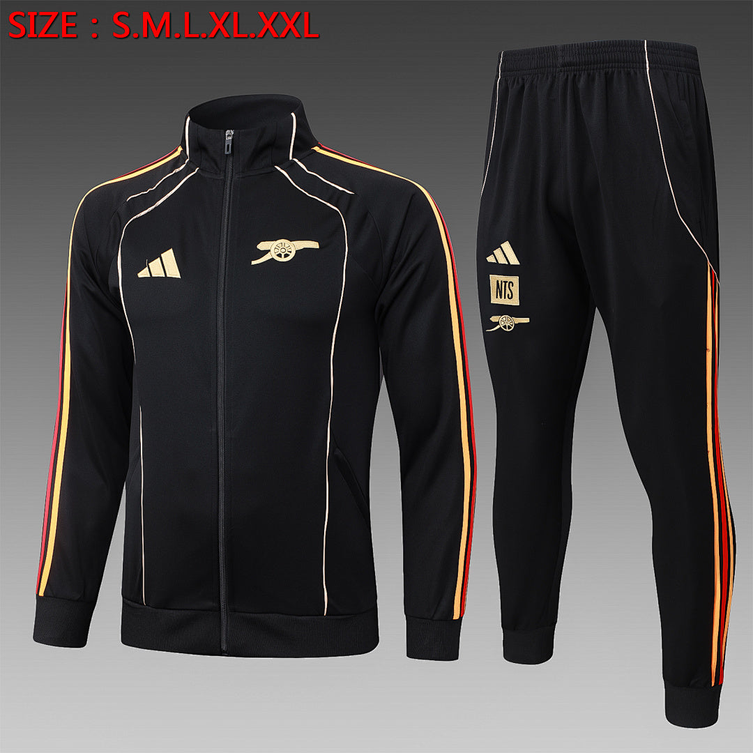 Survêtement Veste Arsenal Noir Rétro 2025/26