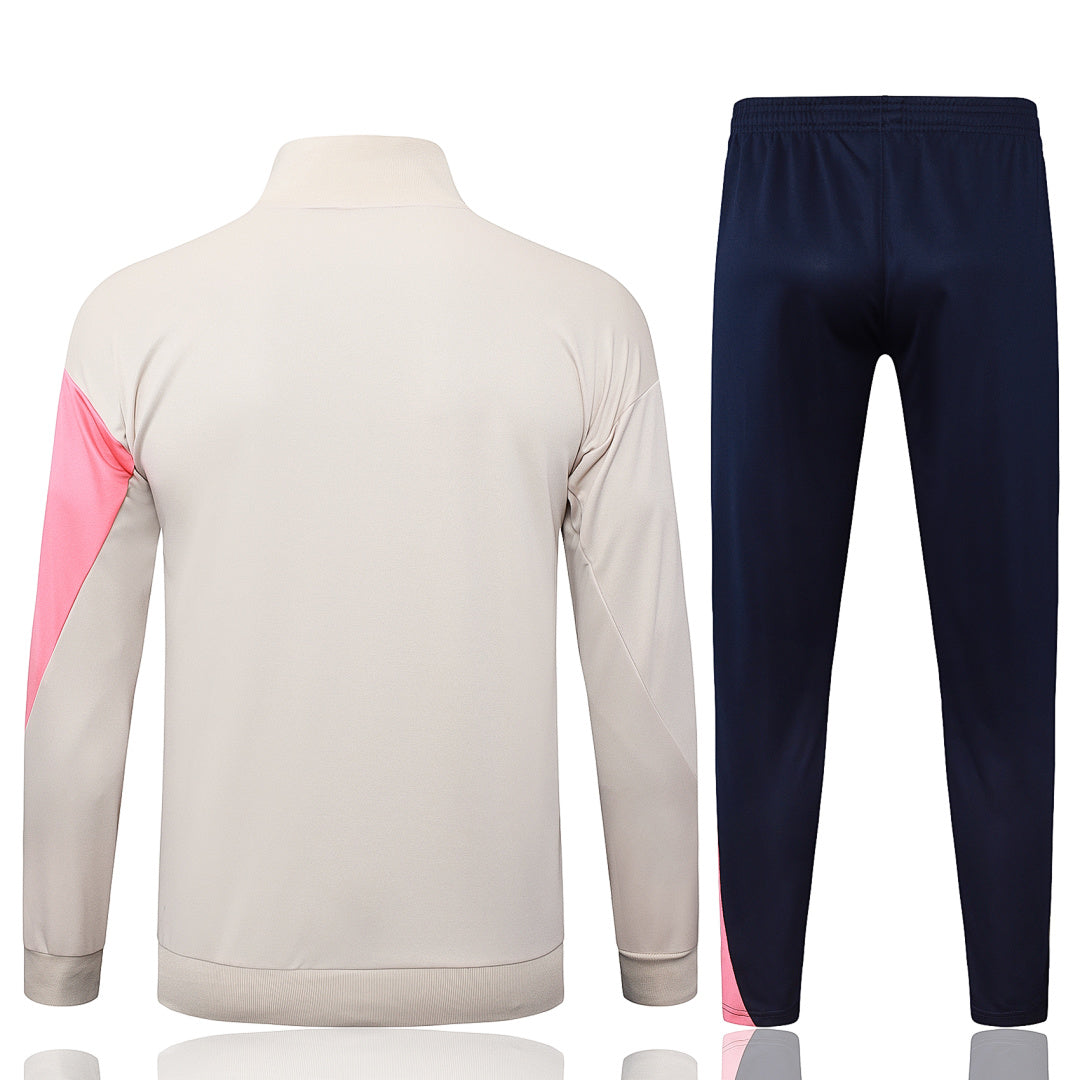 Survêtement Veste Jogging Capuche FC Barcelone Beige 2025/26