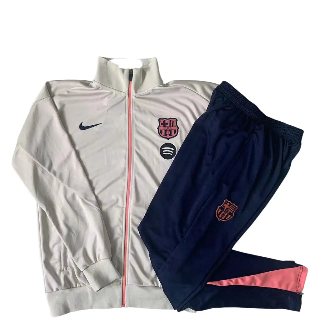 Survêtement Veste Jogging Capuche FC Barcelone Beige 2025/26