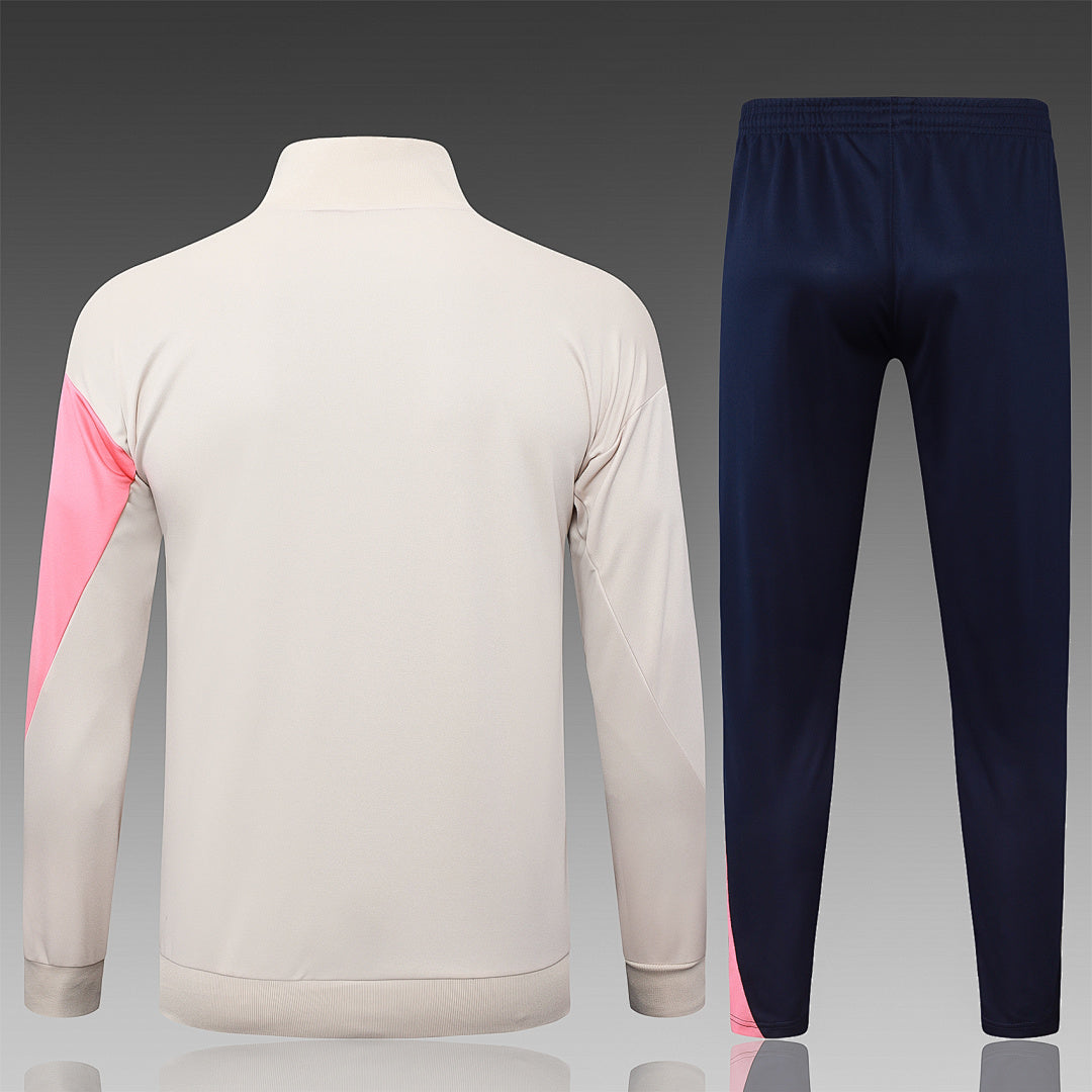 Survêtement Veste Jogging Capuche FC Barcelone Beige 2025/26