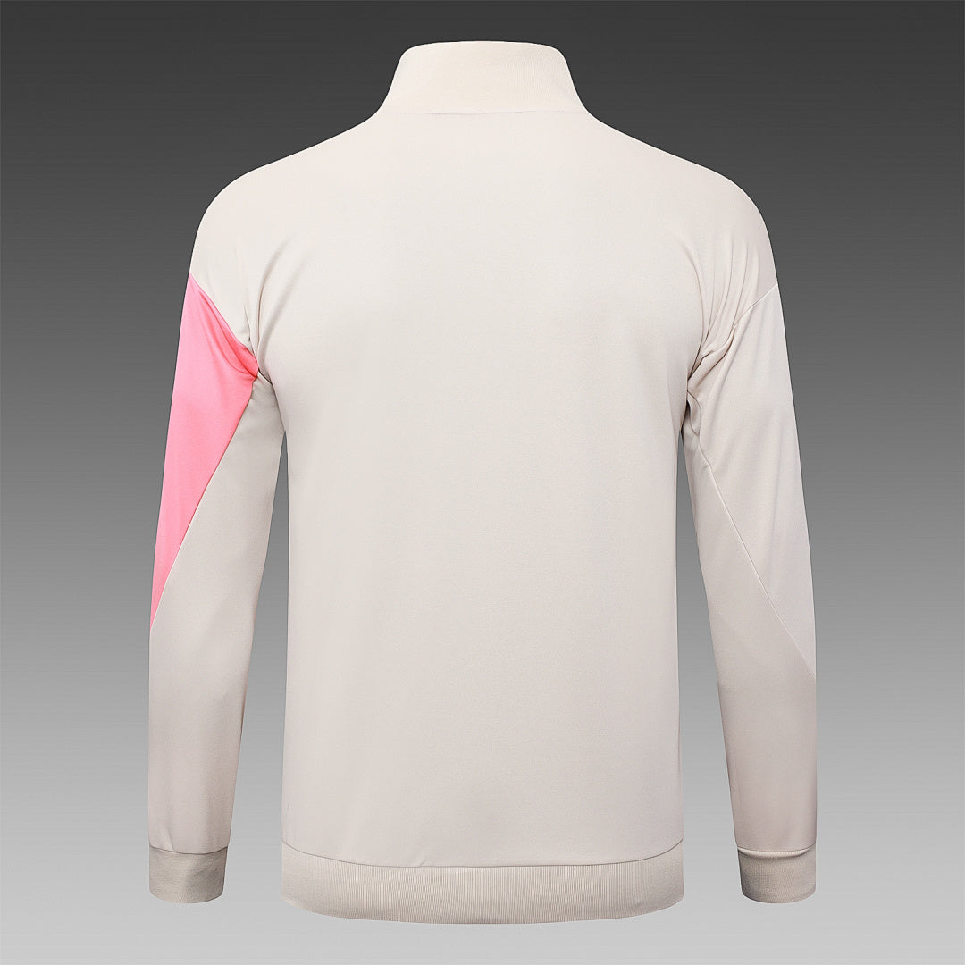 Survêtement Veste Jogging Capuche FC Barcelone Beige 2025/26