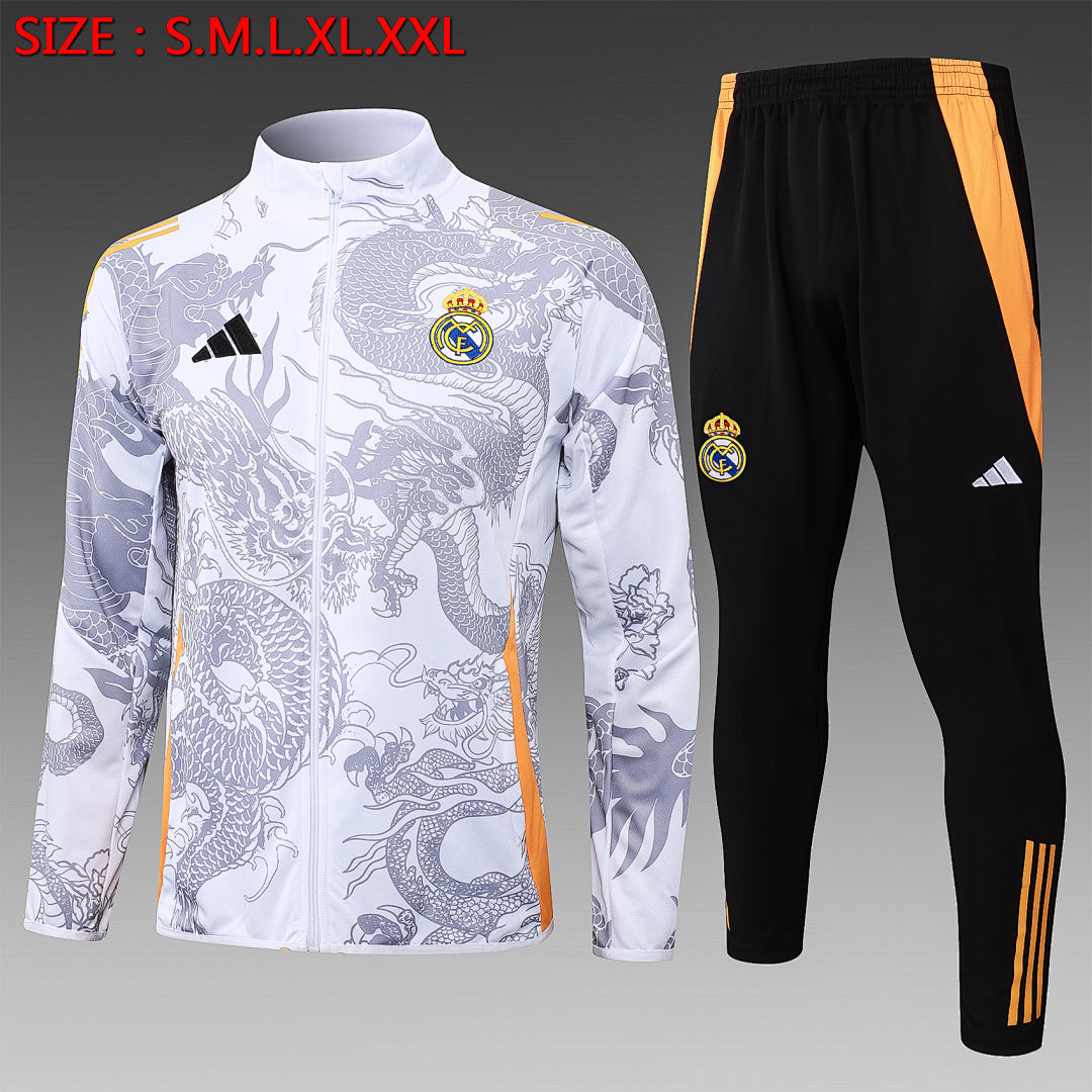 Survêtement Veste Zip Real Madrid Blanc 2024/25