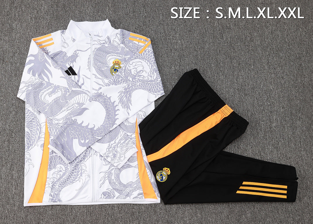 Survêtement Veste Zip Real Madrid Blanc 2024/25