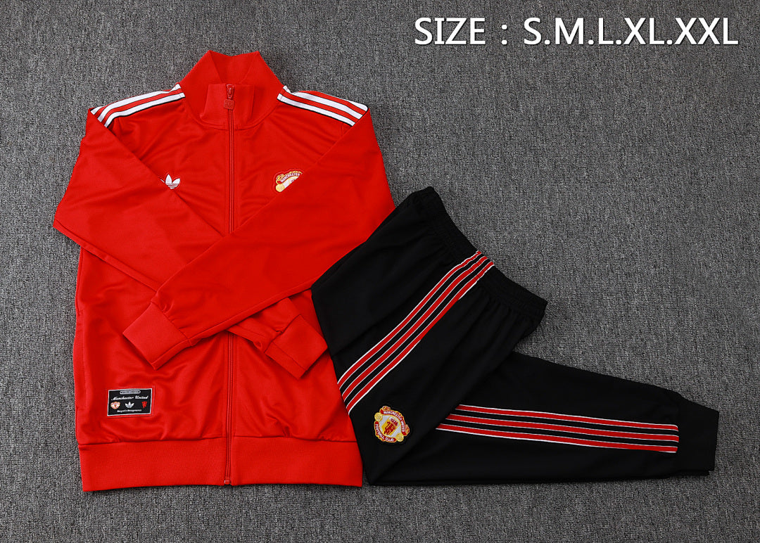 Survêtement Veste Zip Rétro Manchester United Rouge 2025/26