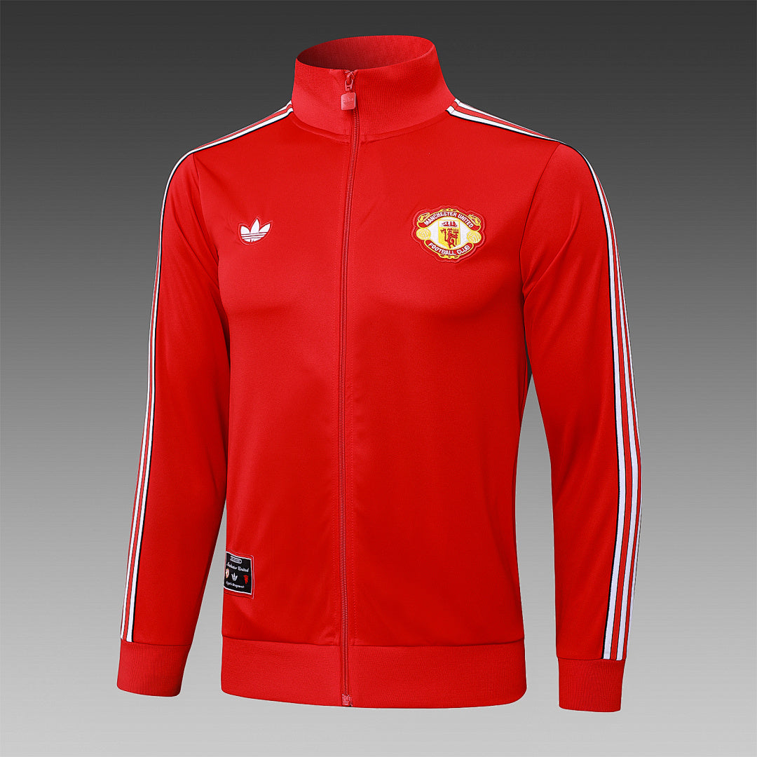 Survêtement Veste Zip Rétro Manchester United Rouge 2025/26