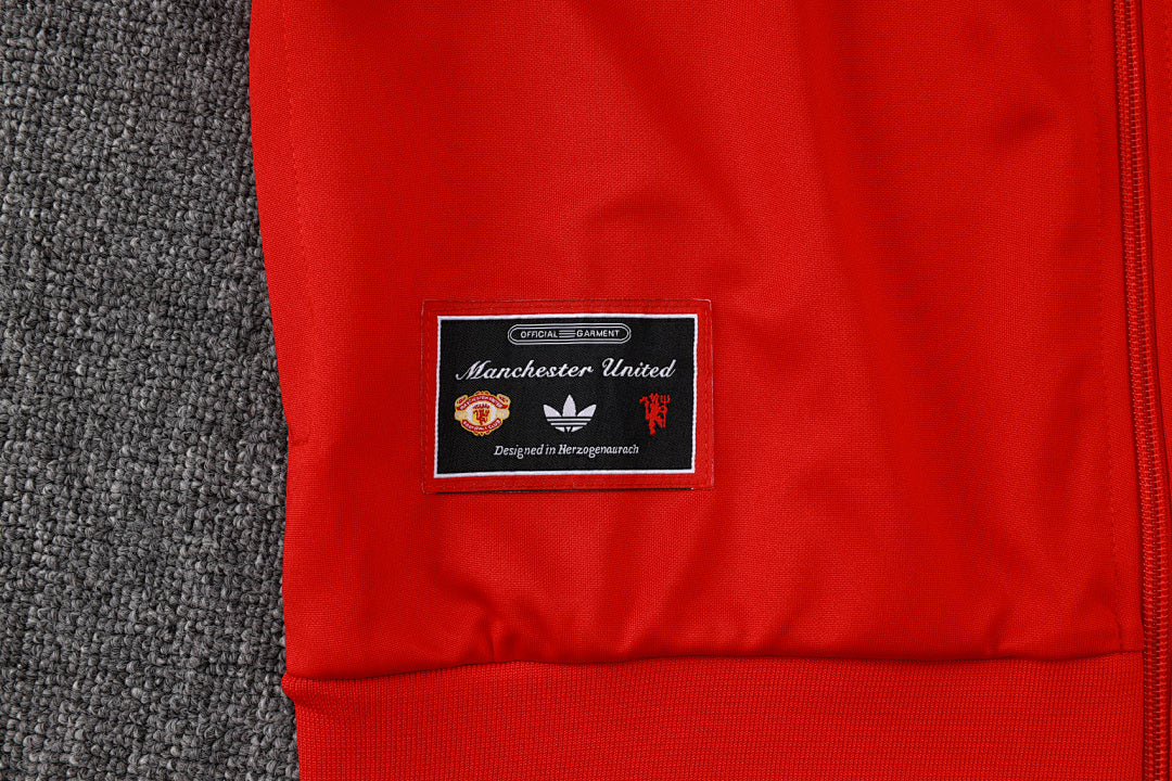 Survêtement Veste Zip Rétro Manchester United Rouge 2025/26