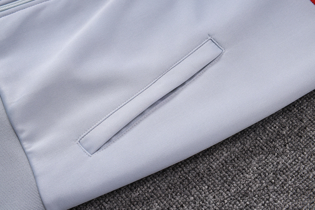 Survêtement Veste zippée Liverpool Gris Blanc