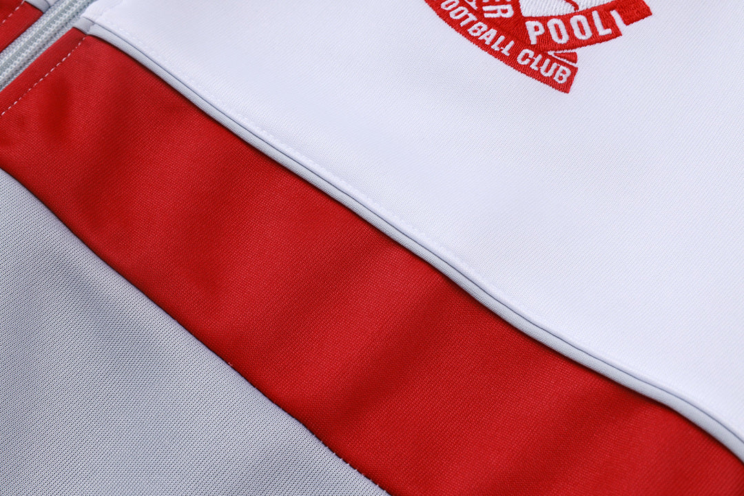 Survêtement Veste zippée Liverpool Gris Blanc