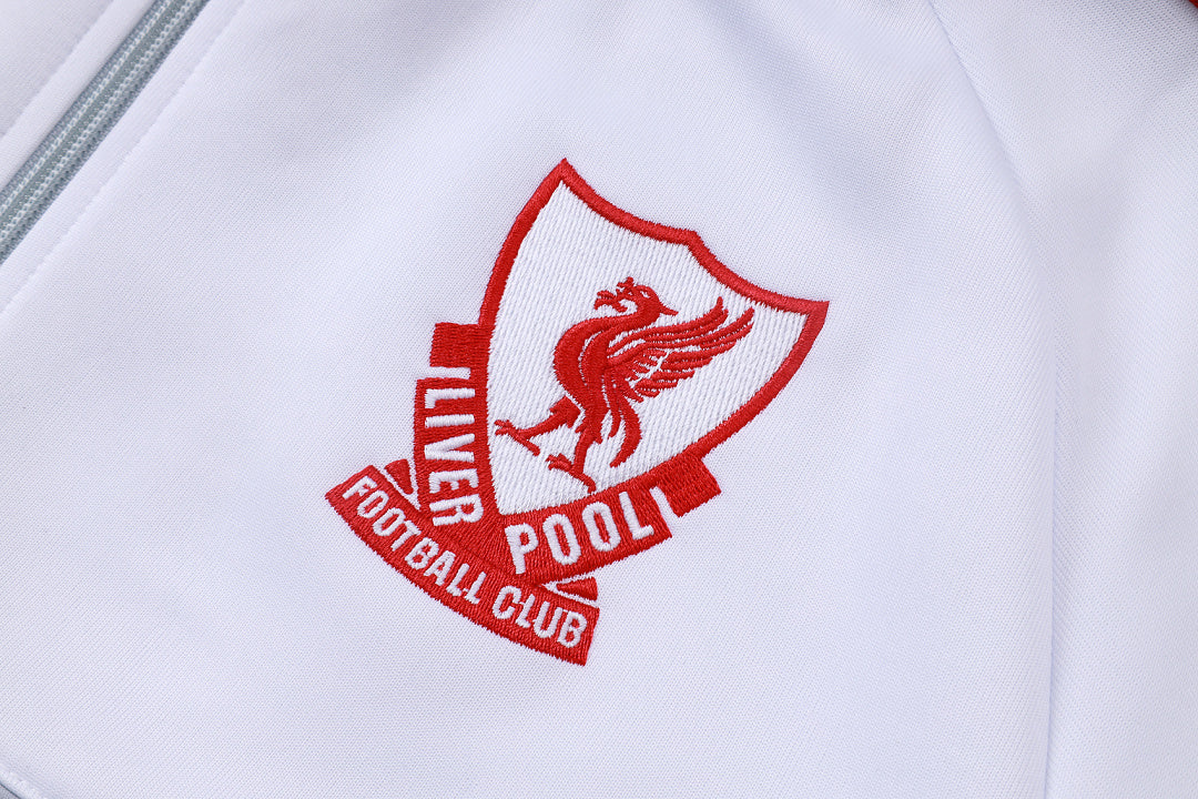 Survêtement Veste zippée Liverpool Gris Blanc