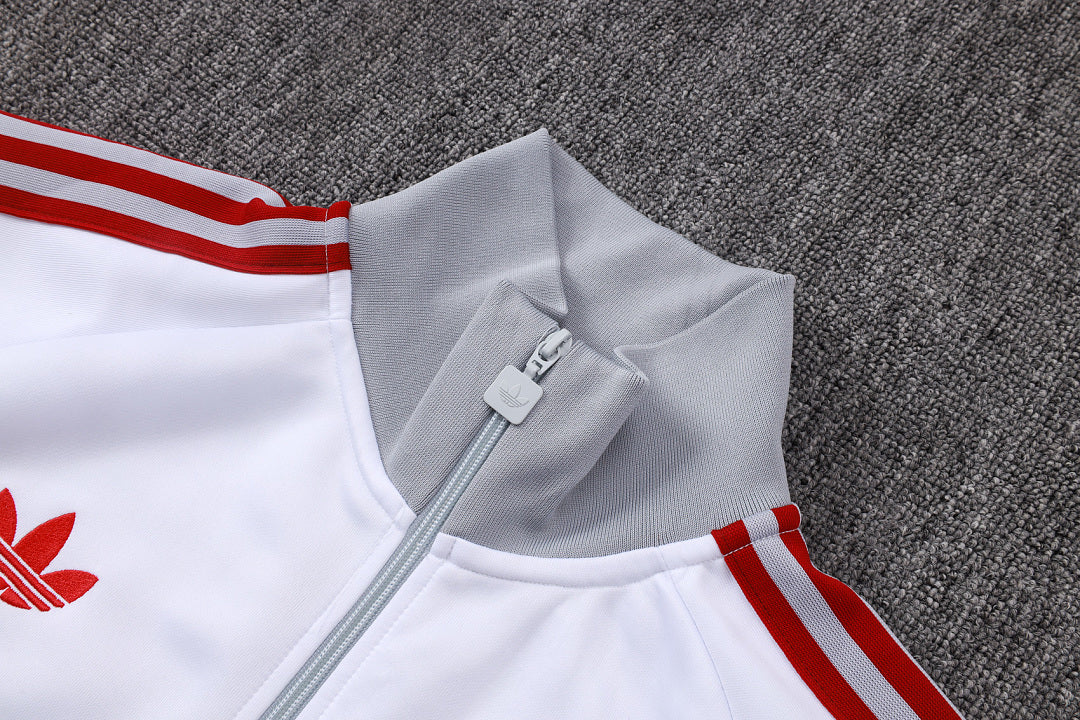 Survêtement Veste zippée Liverpool Gris Blanc