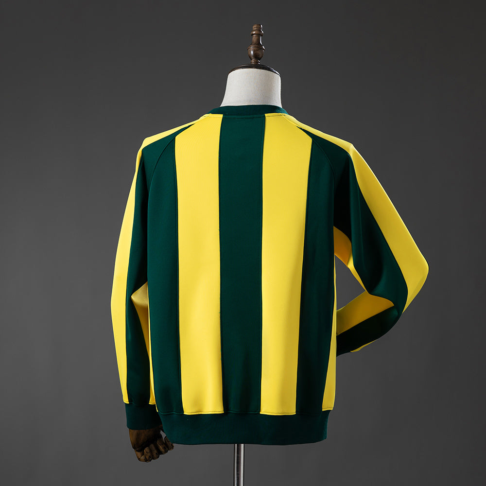 Sweatshirt Brésil Manches Longues Jaune et Vert