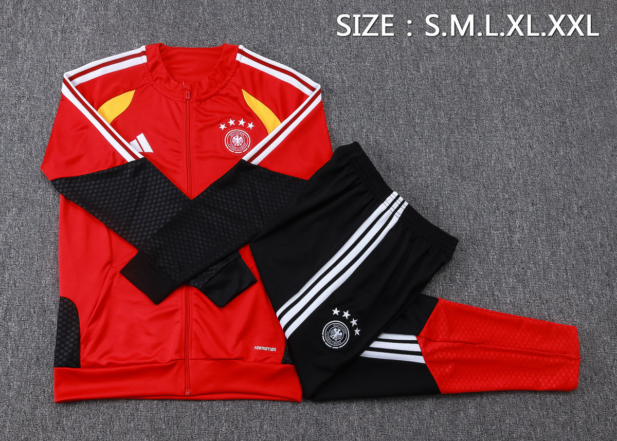 Veste à Capuche Zippée Allemagne Germany Rouge