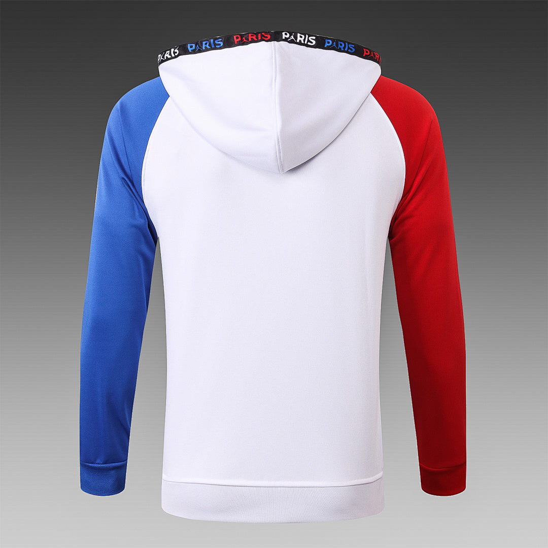 Veste à Capuche Zippée Bicolore