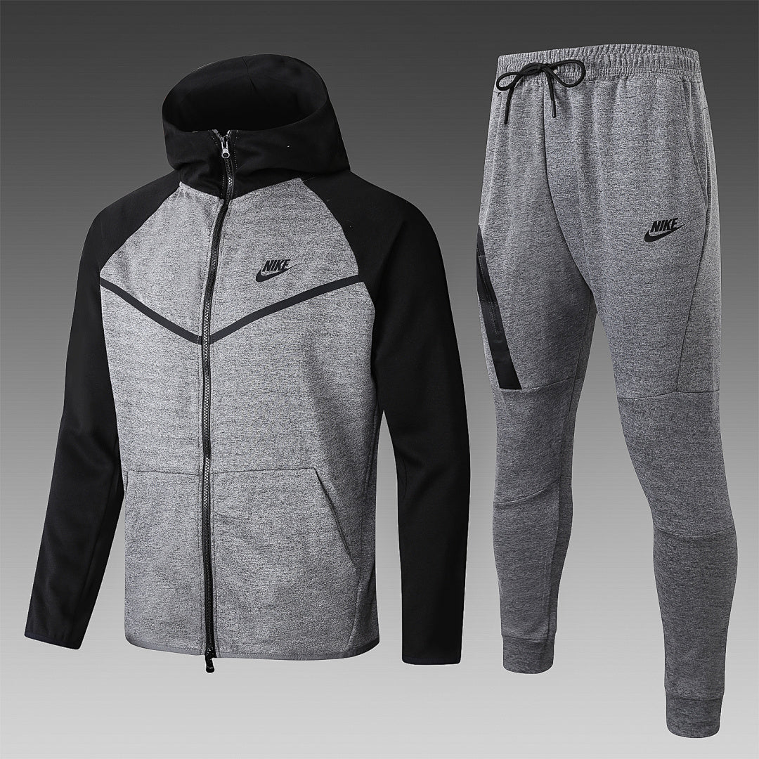 Veste à Capuche Zippée Gris