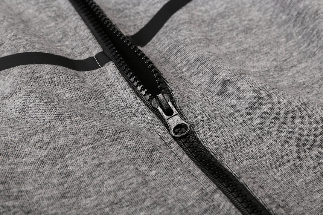 Veste à Capuche Zippée Gris