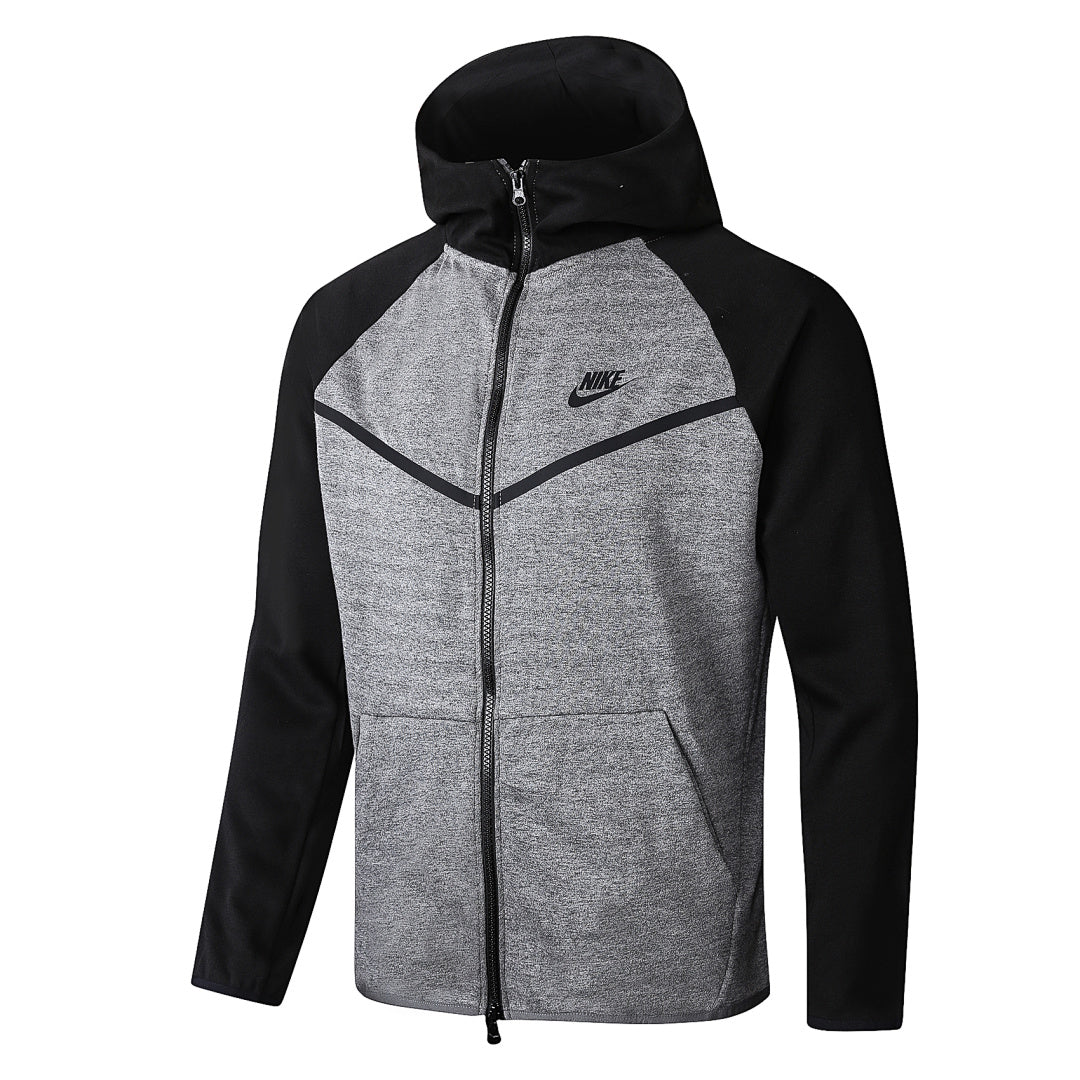 Veste à Capuche Zippée Gris