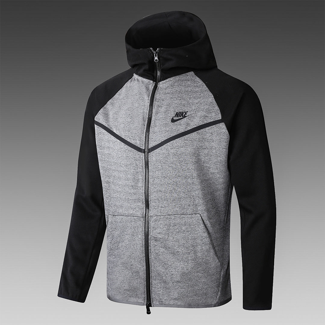 Veste à Capuche Zippée Gris