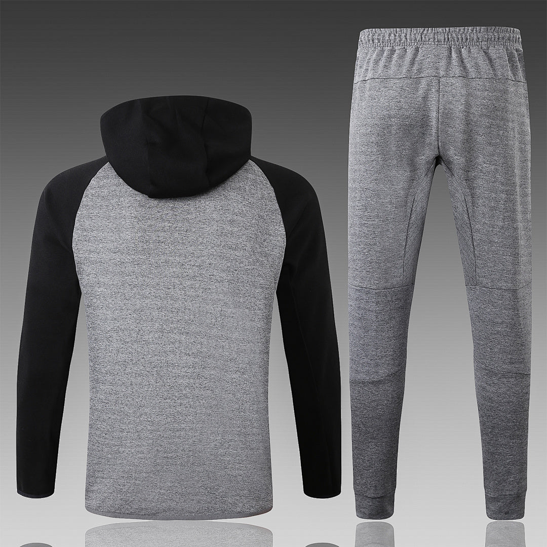 Veste à Capuche Zippée Gris