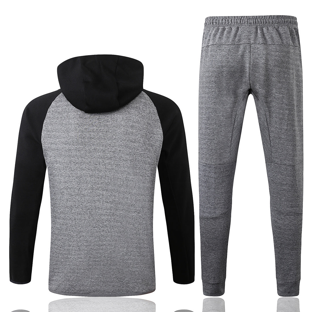 Veste à Capuche Zippée Gris