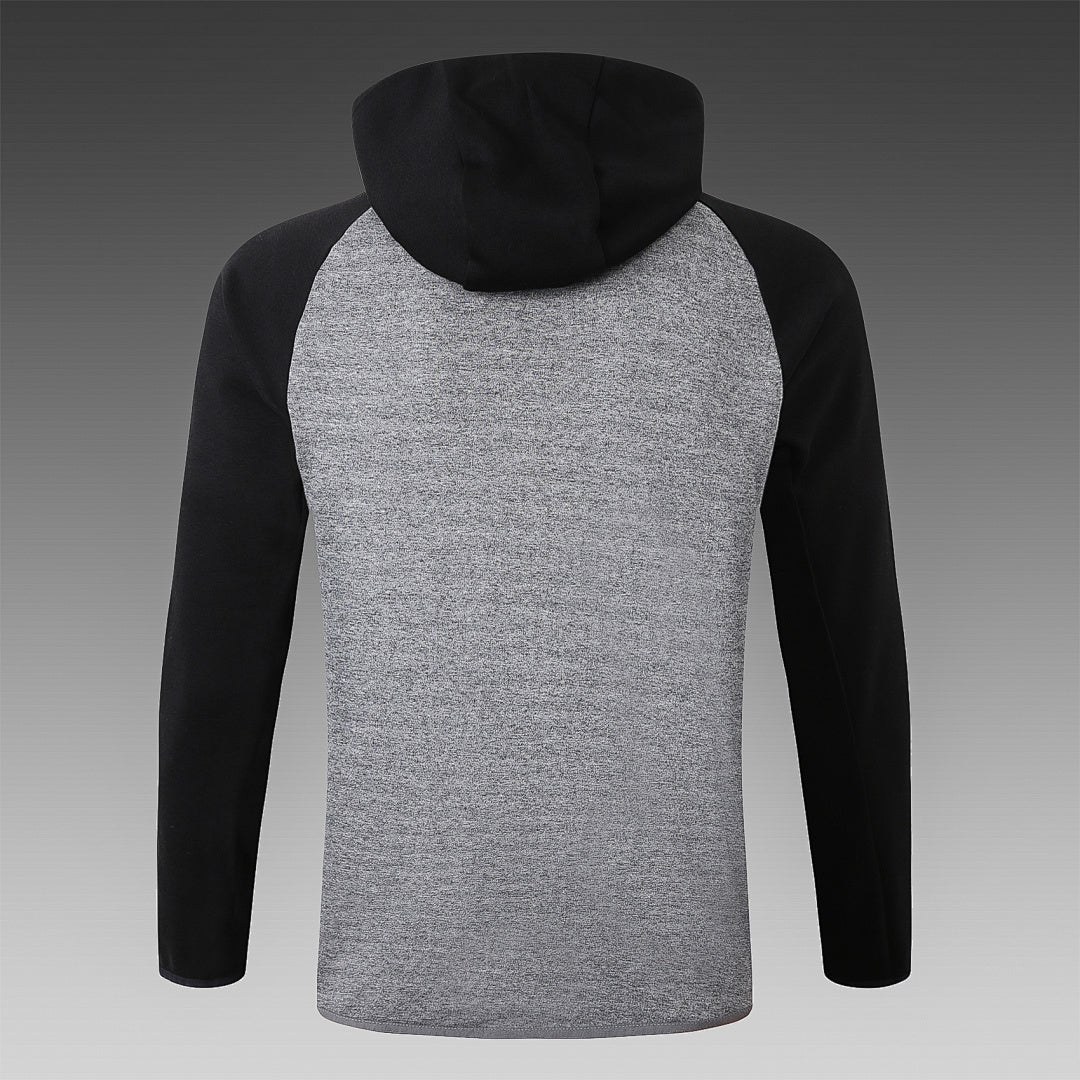 Veste à Capuche Zippée Gris