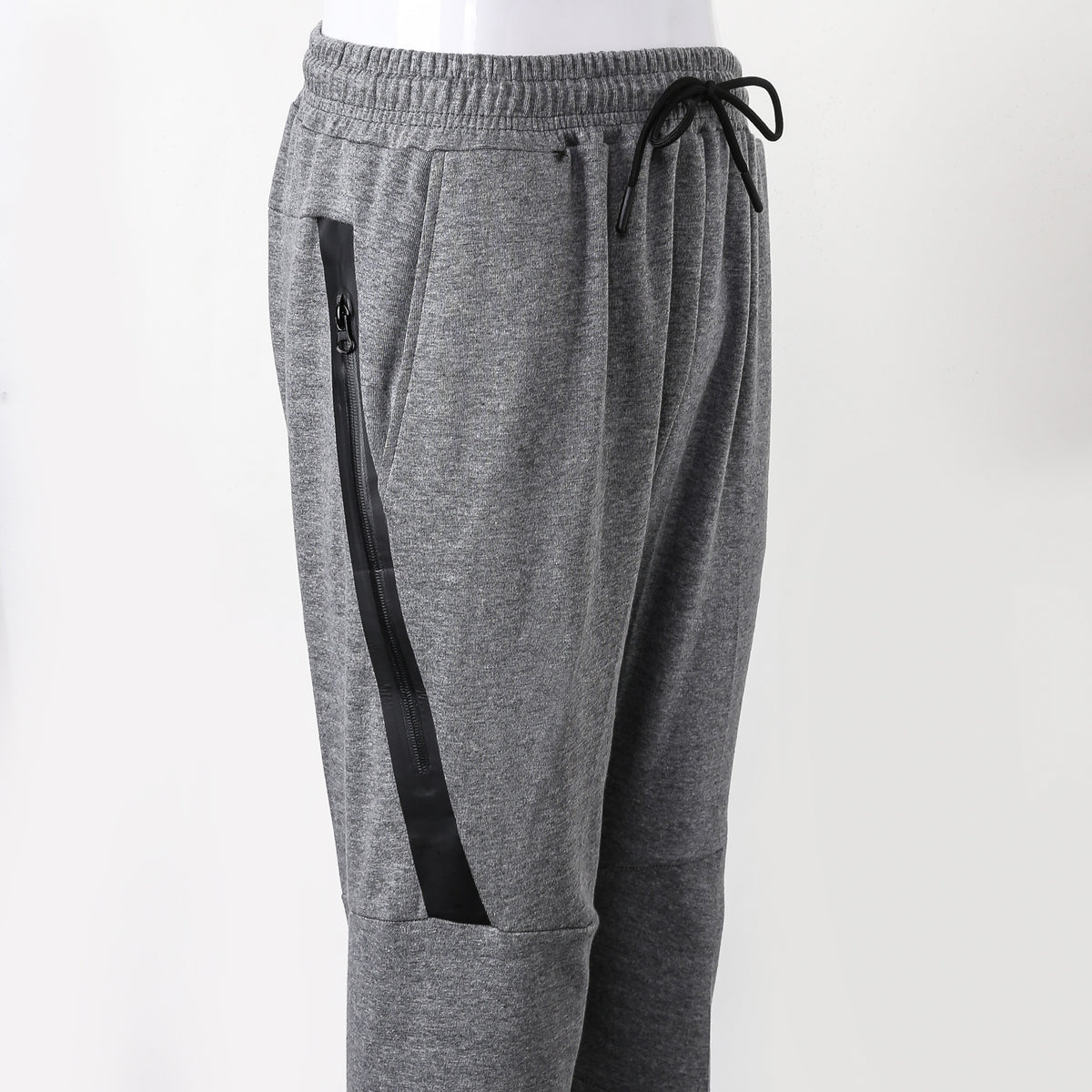 Veste à Capuche Zippée Gris Poches Noires