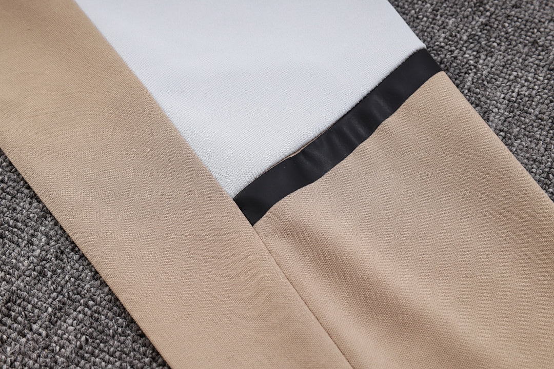 Veste à Capuche Zippée Kaki et Gris Clair 2023/24