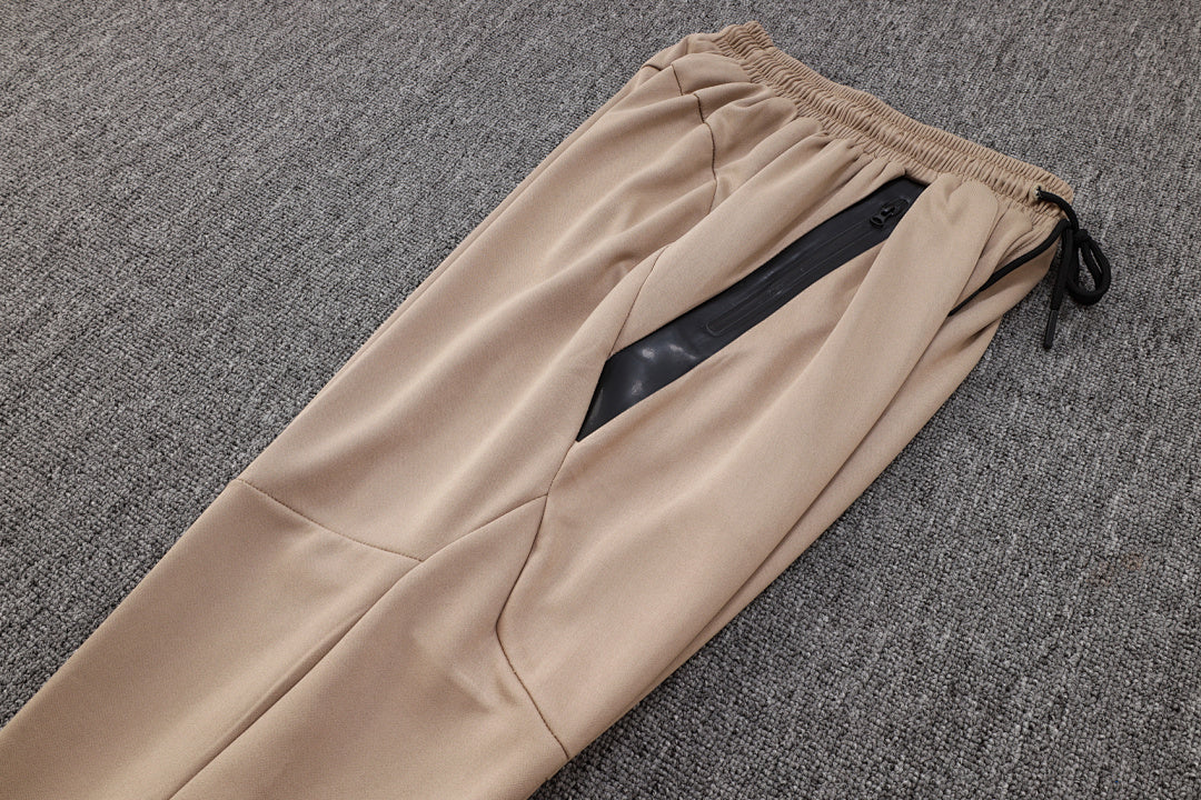 Veste à Capuche Zippée Kaki et Gris Clair 2023/24