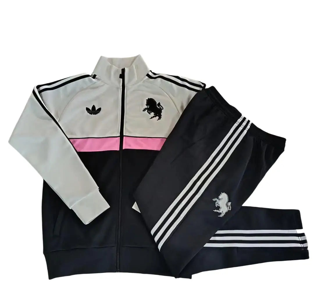 Veste à Capuche Zippée Noir et Blanc