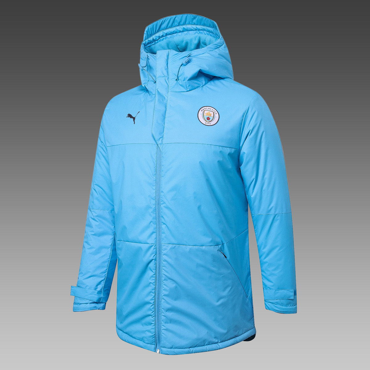 Veste Coton Manchester City Bleu Ciel 2021