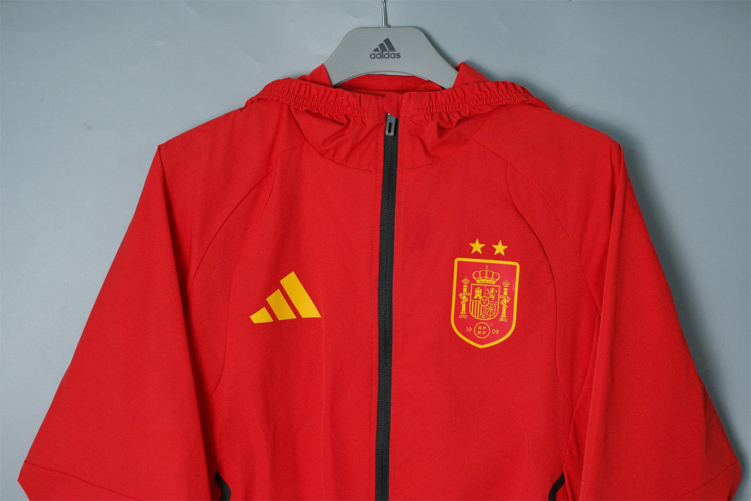 Veste coupe-vent à capuche Espagne 2026/27 Rouge