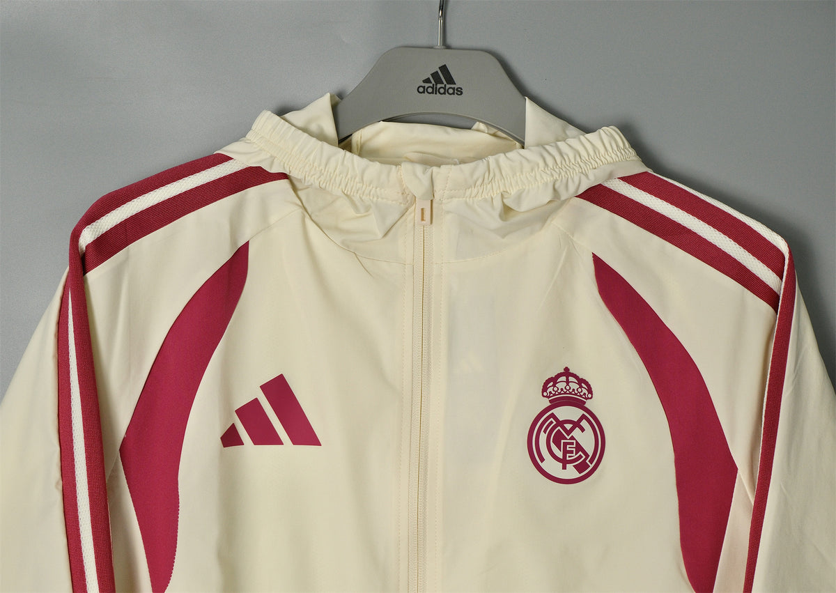 Veste coupe-vent à capuche Real Madrid Beige 2026/27