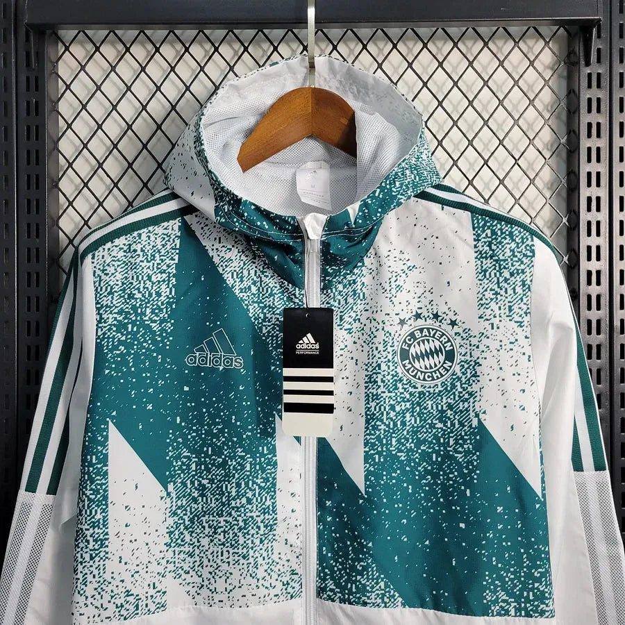 Veste coupe-vent Bayern Munich rouge/blanc 2024/25