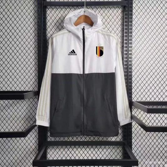 Veste coupe-vent Belgique/Belgium blanc/noir 2023/24