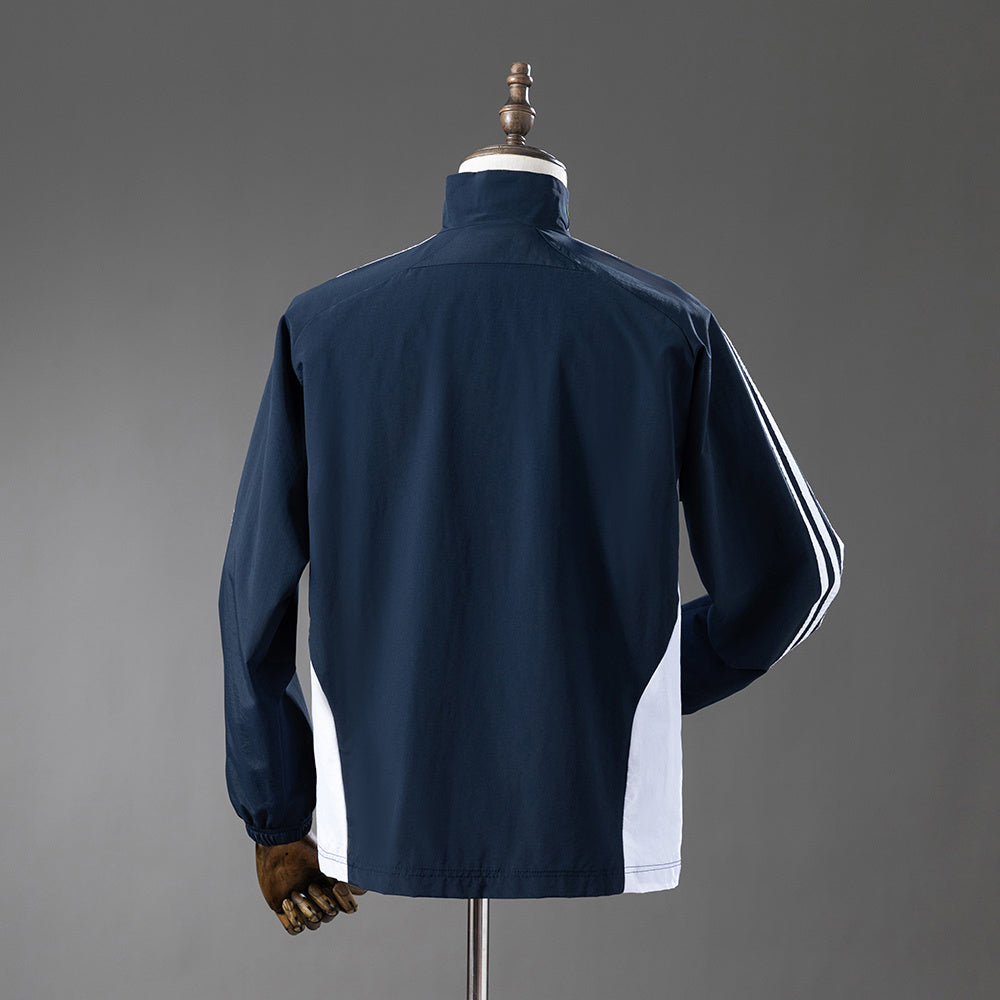 Veste coupe-vent Bleu Marine et Blanc