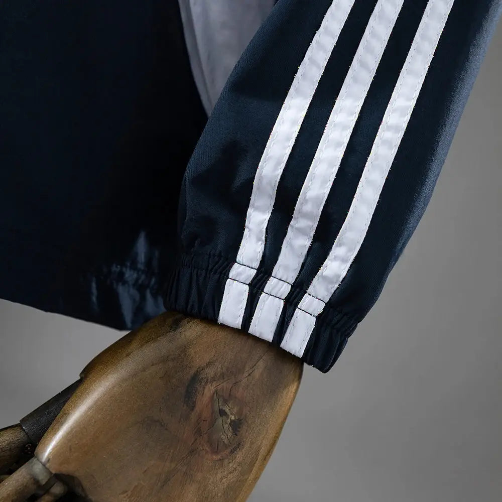 Veste coupe-vent Bleu Marine et Blanc