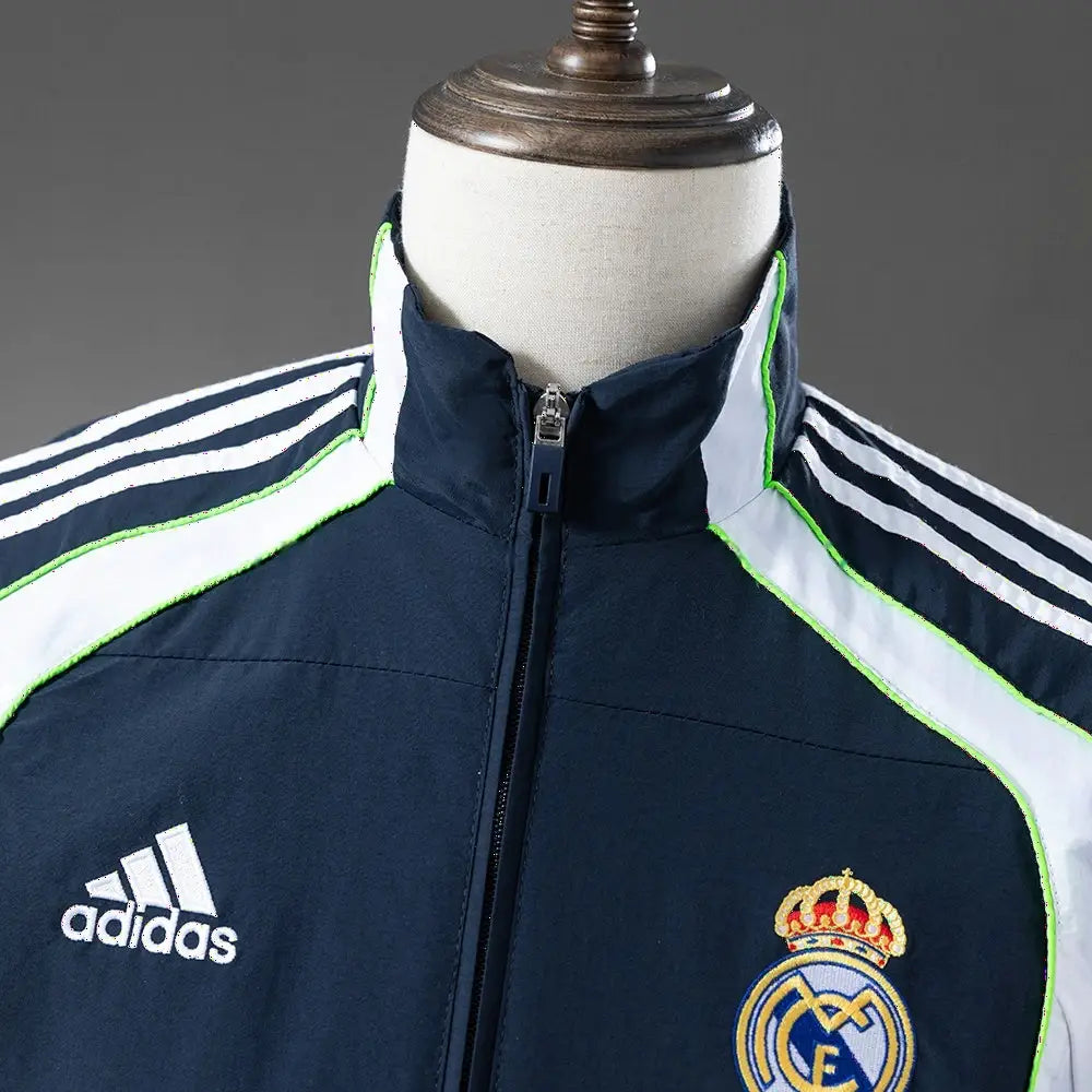 Veste coupe-vent Bleu Marine et Blanc