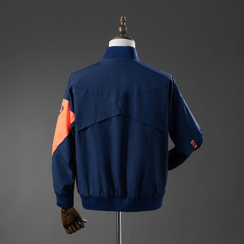 Veste Coupe-Vent Bleu Marine et Orange