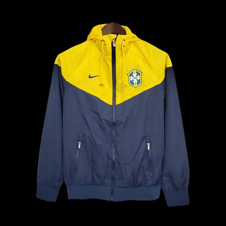 Veste coupe-vent Brésil/Brazil bleu/jaune 2024/25