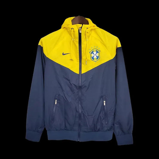 Veste coupe-vent Brésil/Brazil bleu/jaune 2024/25