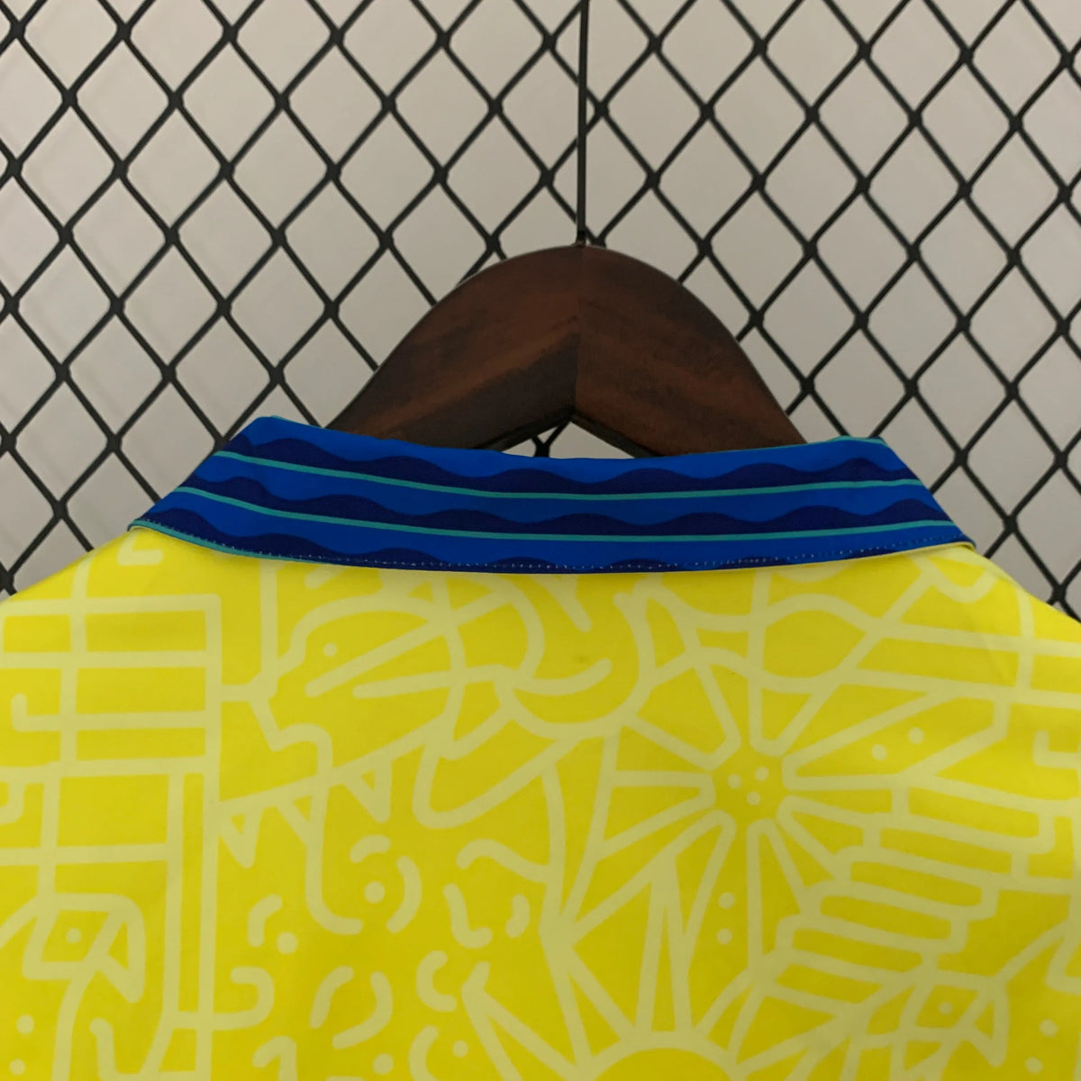 Veste coupe-vent Brésil/Brazil jaune/bleu 2023/24