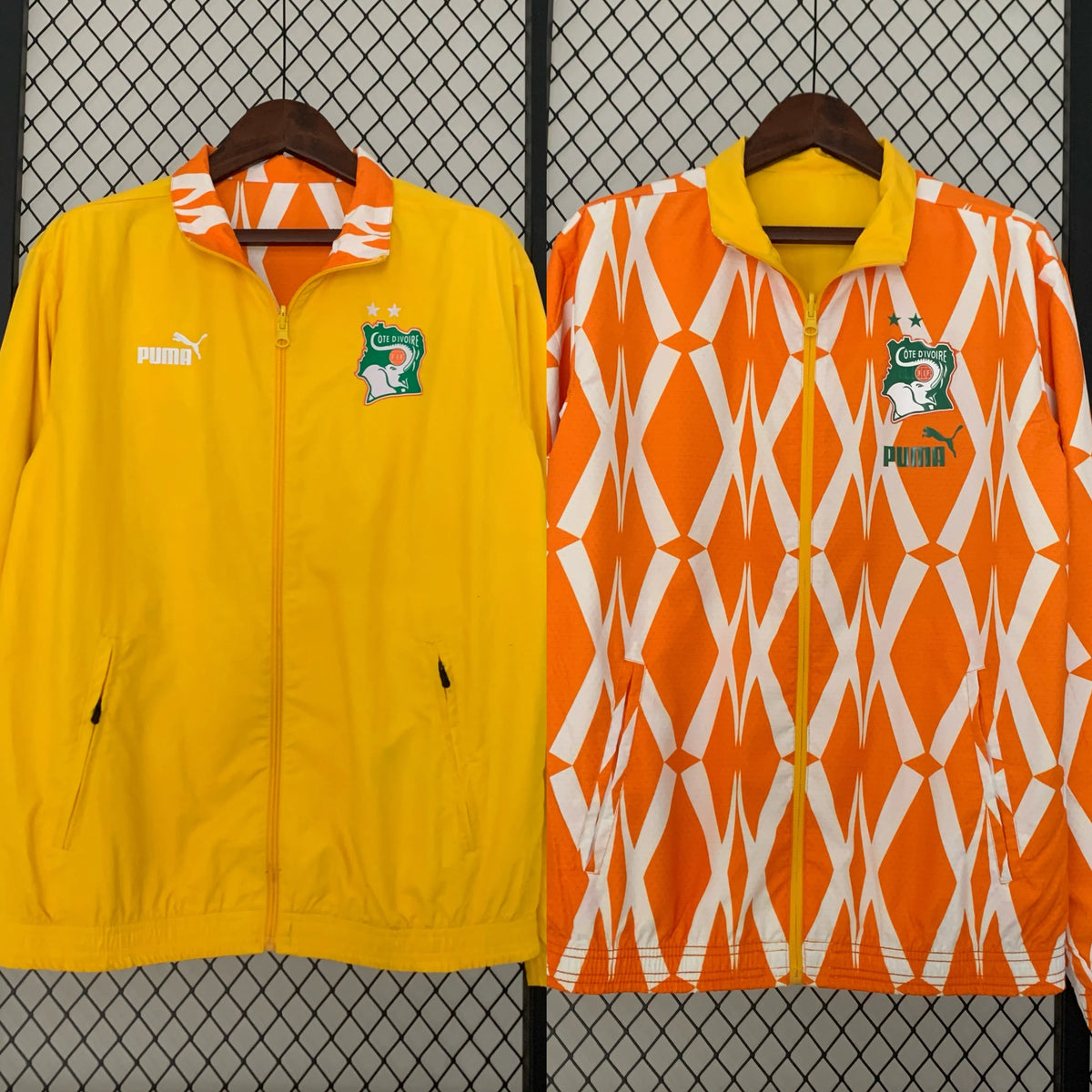Veste coupe-vent Côte d’Ivoire/Ivory Coast réversible Orange 2023/24