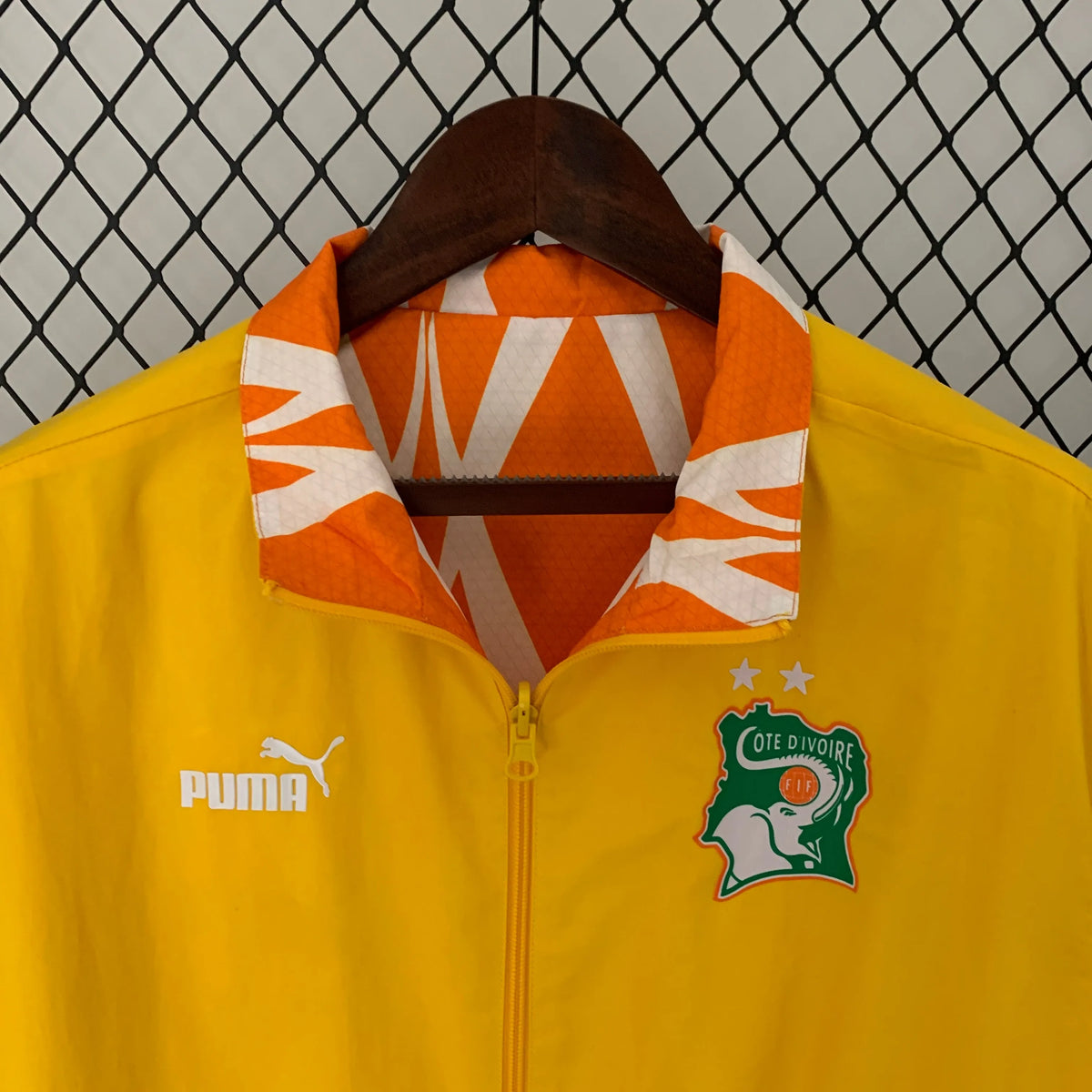 Veste coupe-vent Côte d’Ivoire/Ivory Coast réversible Orange 2023/24