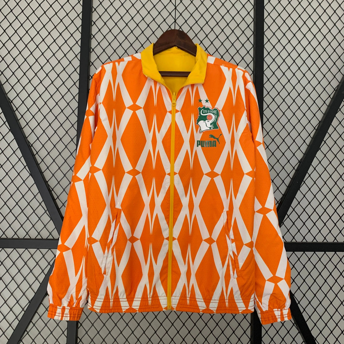 Veste coupe-vent Côte d’Ivoire/Ivory Coast réversible Orange 2023/24