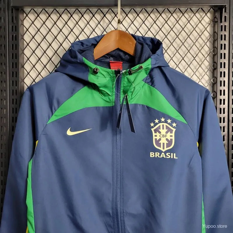 Veste coupe-vent jacket Brésil/Brazil bleu/vert 2023/24