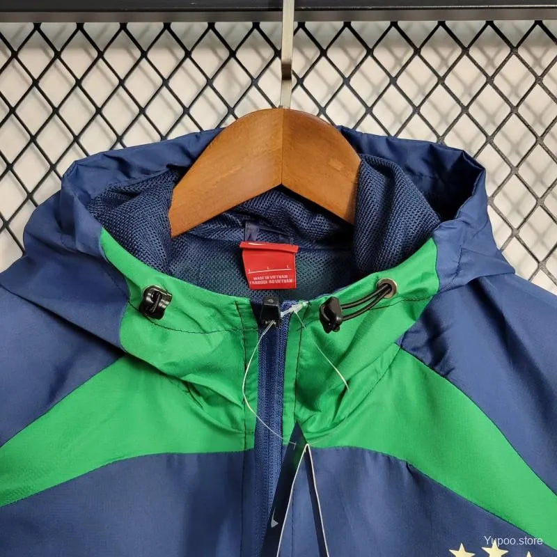 Veste coupe-vent jacket Brésil/Brazil bleu/vert 2023/24